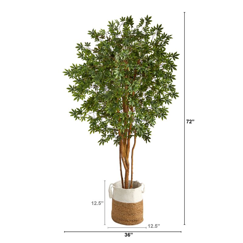 HomPlanti 6 Feet Japanese Maple Artificial Tree in Handmade Natural Jute and Cotton Planter