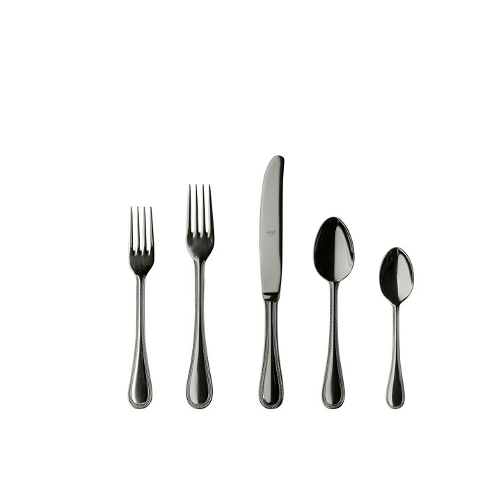 Perla 5-Piece Flatware in Set Ice Black Gold