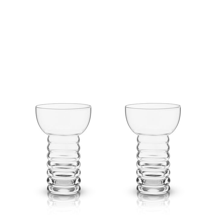 Pacific Crystal Pearl Diver Glasses Set of 2