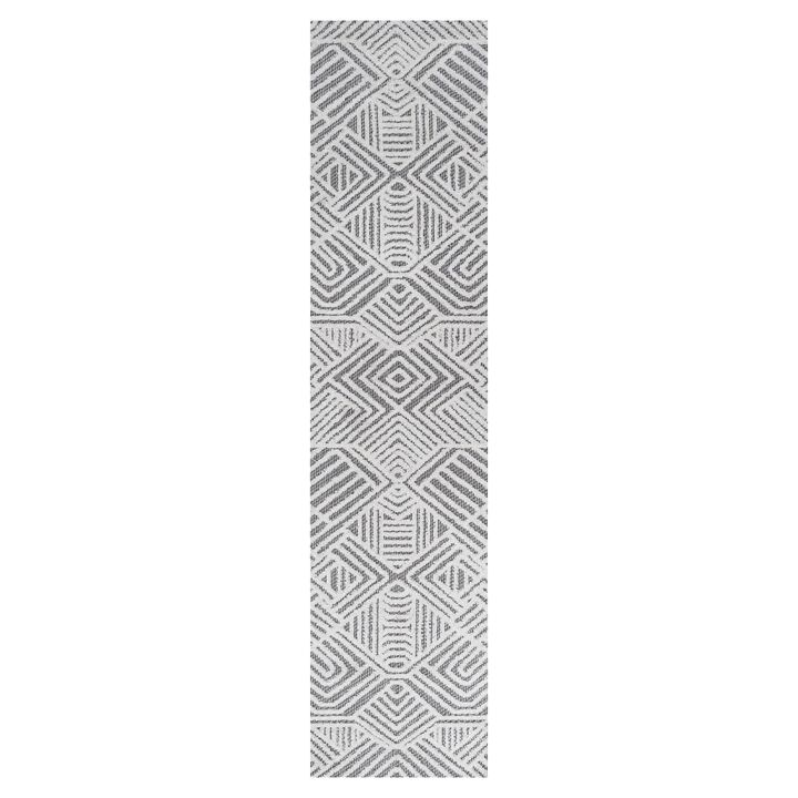 Jordan High-Low Pile Art Deco Geometric Indoor/Outdoor Area Rug