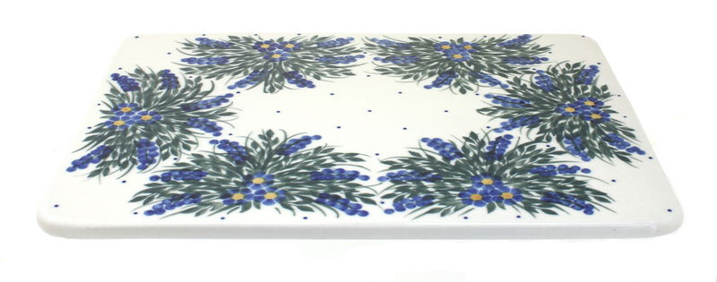 Blue Rose Polish Pottery Hyacinth Cutting Board