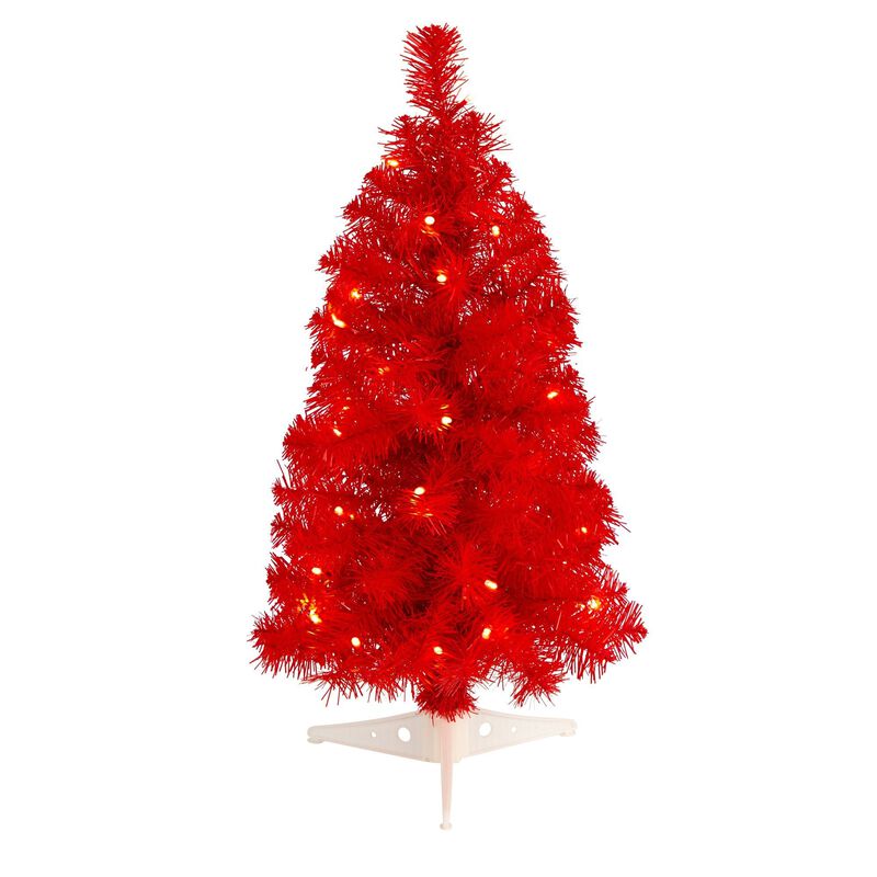 Nearly Natural Black Artificial Christmas Tree with LED Lights and Bendable Branches