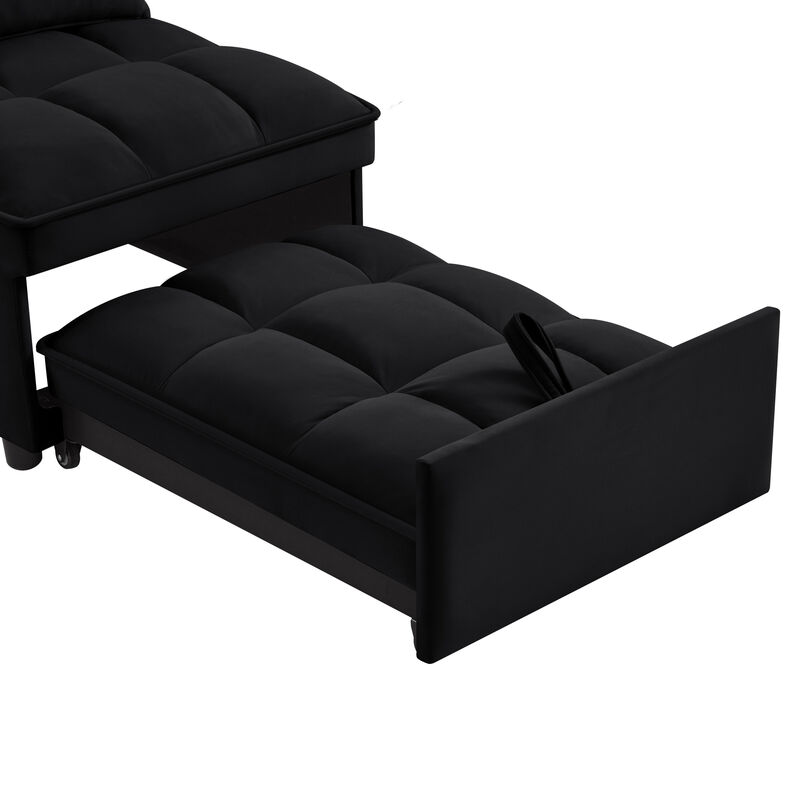 Merax Single Sofa Bed Futon with Storage Pockets