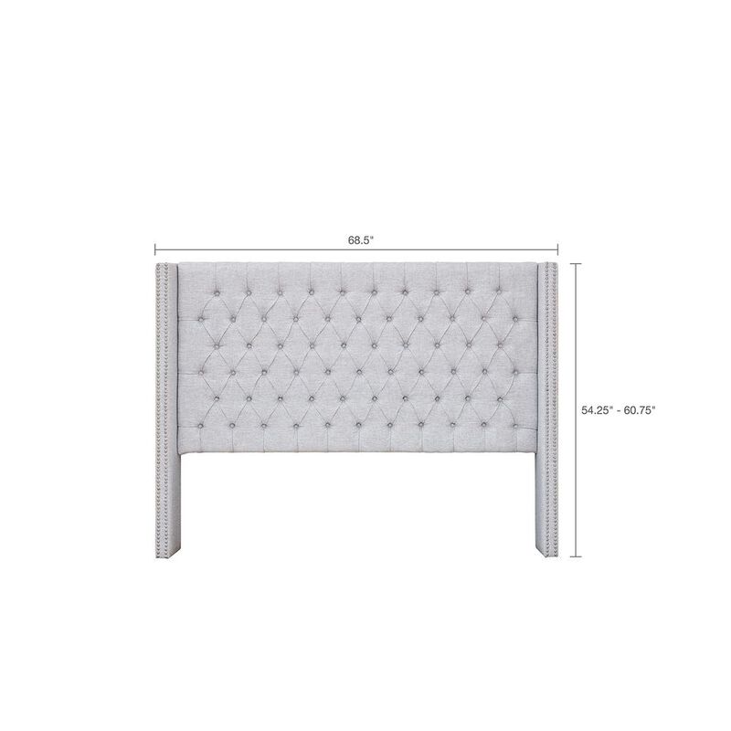 Belen Kox Amelia Queen Upholstered Wingback Headboard, Belen Kox