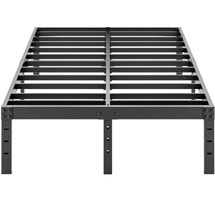 ALDRICH Metal Bed Frame Queen Size - 16 Inch Tall Black Basic Steel Slats Platform, Easy Assembly Heavy Duty Noise Free Bedframe
