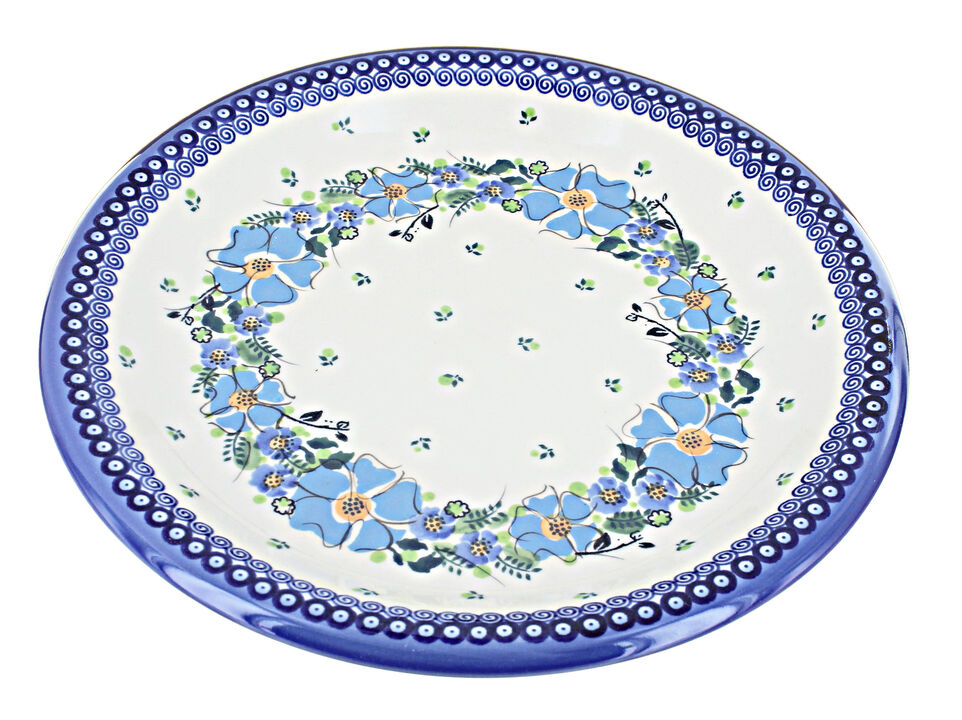 Blue Rose Polish Pottery Tahiti Dinner Plate