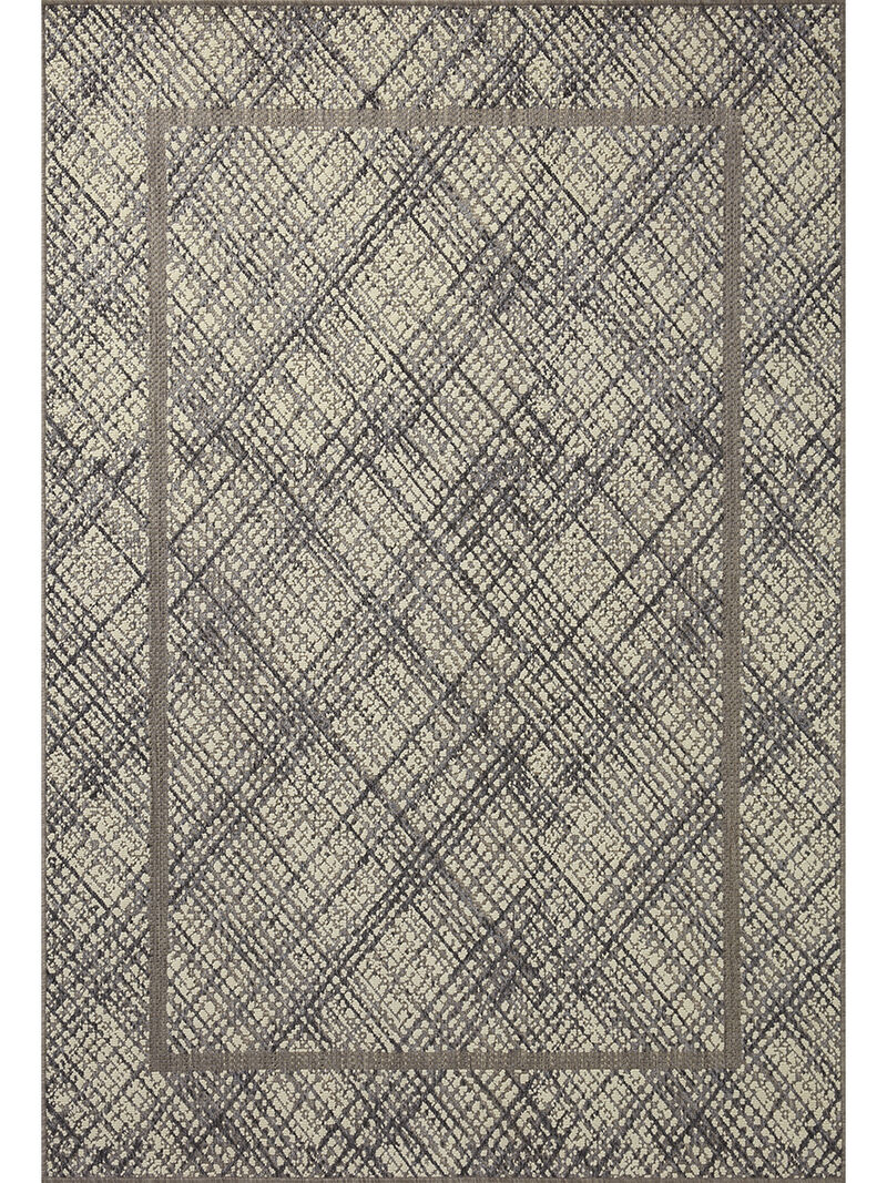 Rainier RAI10 Ivory/Charcoal 5'3" x 7'7" Rug