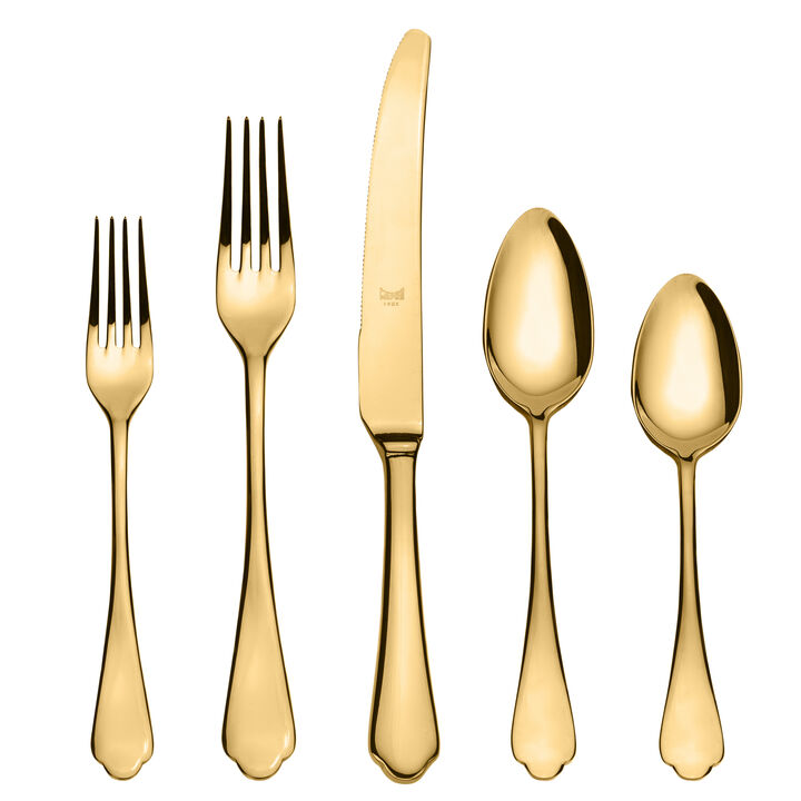 Dolce Vita Gold Flatware Set 20 Pieces