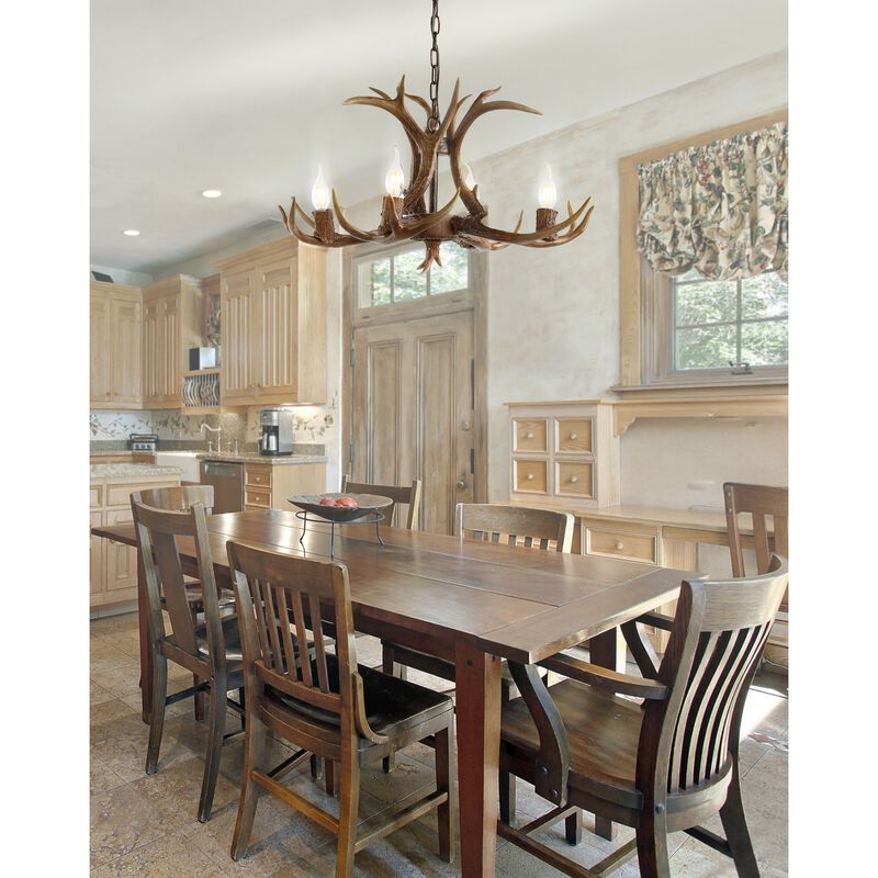 Eldora Adjustable Resin Antler LED Chandelier