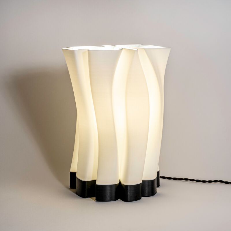 Flame Modern Bohemian Plant-Based PLA 3D Printed Dimmable LED Table Lamp