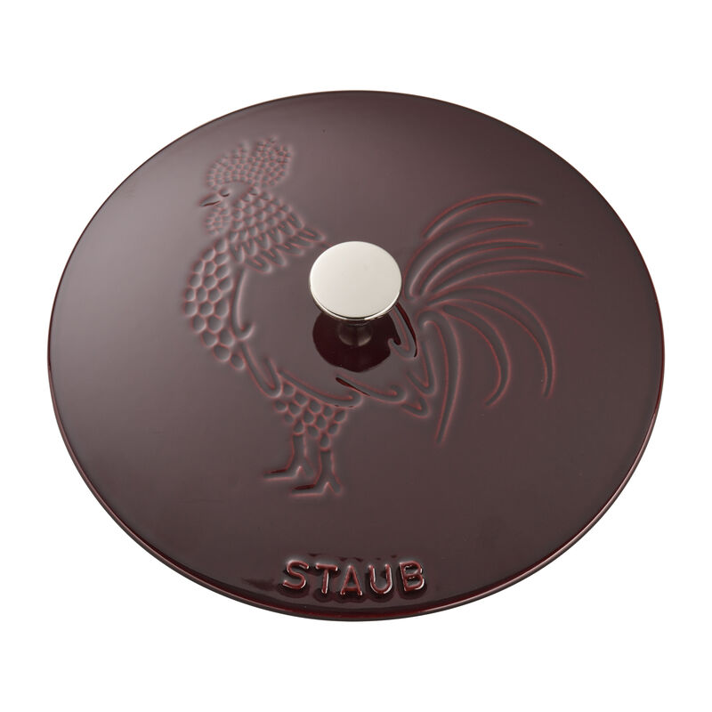 Staub Cast Iron 3.75-qt Essential French Oven Rooster - Graphite Grey