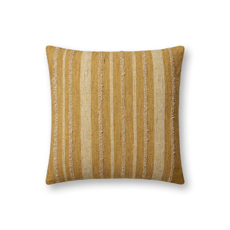 Elowen PAL0039 Gold 18''x18'' Polyester Pillow by Amber Lewis x Loloi, Set of Two
