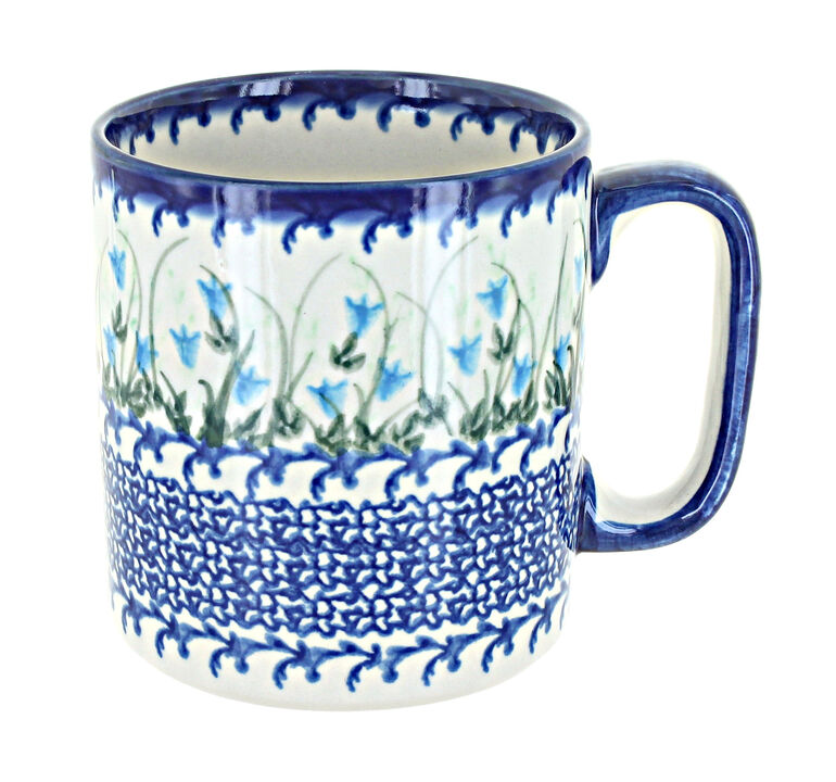 Blue Rose Polish Pottery Garden of Blue Coffee Mug