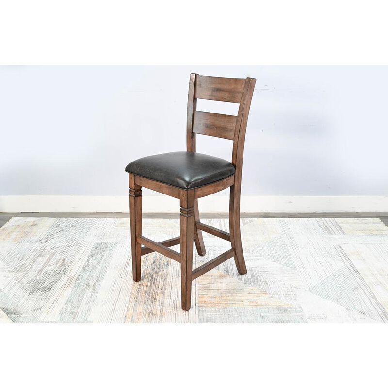 Sunny Designs Bar Ladderback Barstool, Cushion Seat