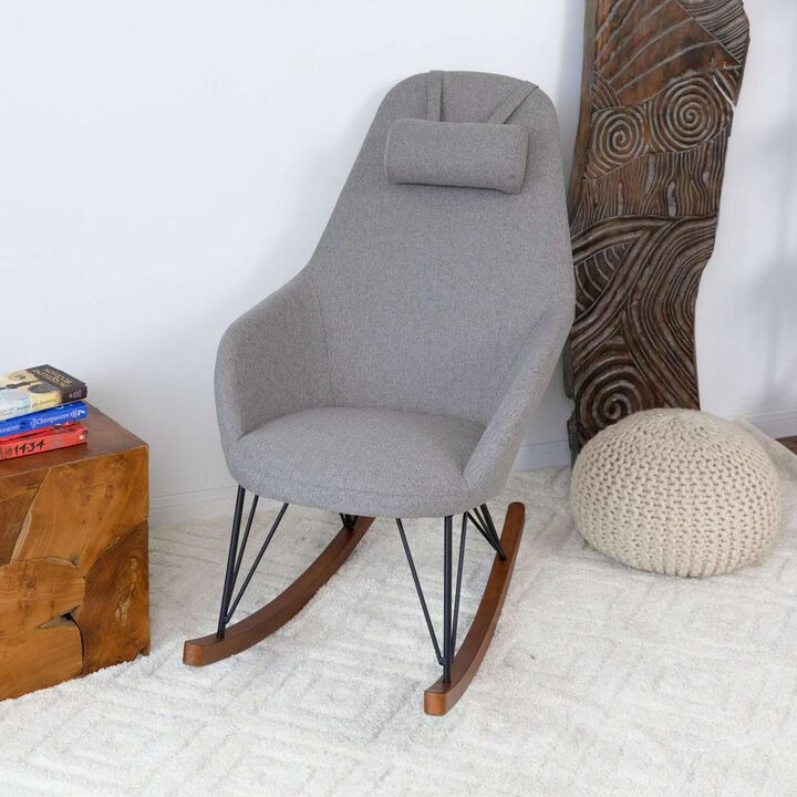 Ashcroft Furniture Co Chloe Mid Century Modern Rocker Livingroom and Bedroom Chair