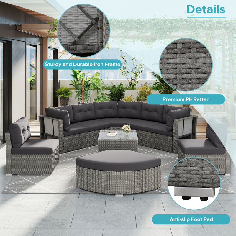 Merax Patio Furniture Sofa Set Outdoor Daybed