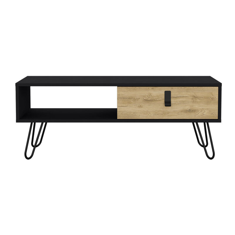 Coffee Table Magness, Living Room, Black / Macadamia