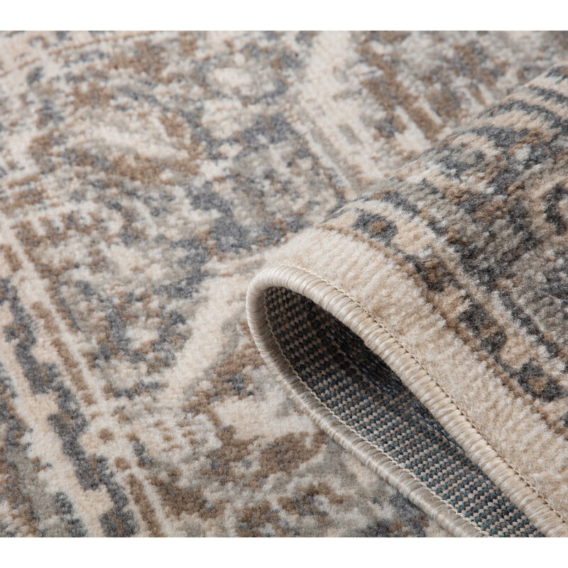 Alpine Hashlei Light Beige Medallion Area Rug