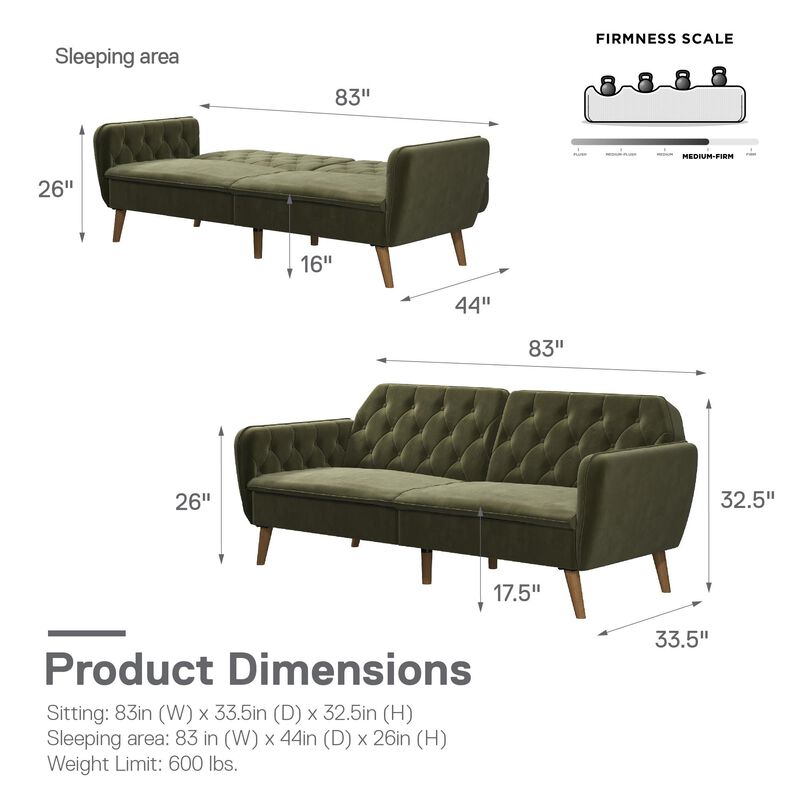 Tallulah Memory Foam Futon