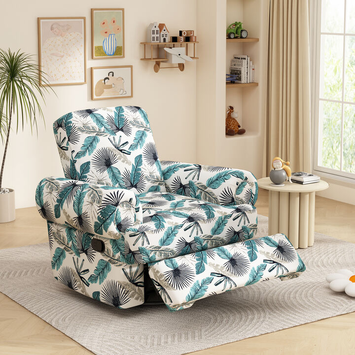 Merax Manual Recliner Chair with Rocker & Swivel Base