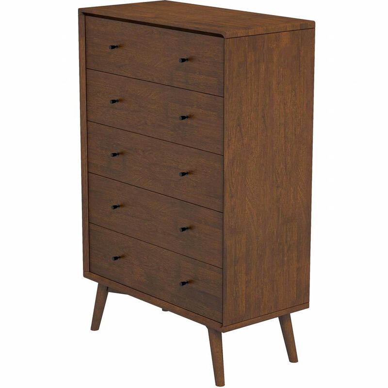 Ashcroft Furniture Co Caroline Mid Century Modern Solid Wood Dresser