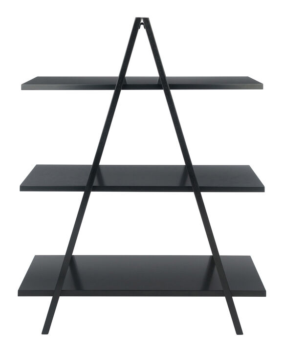 Aaron 3-Tier A-Frame Shelf, Black