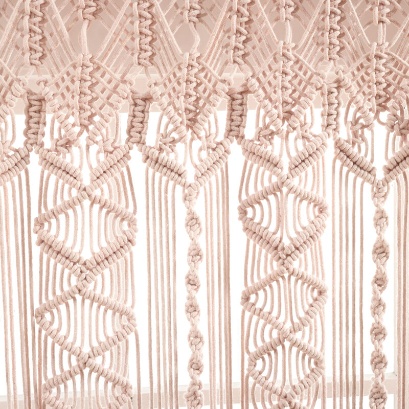 Boho Macrame Textured Cotton Valance/Kitchen Curtain/Wall Décor
