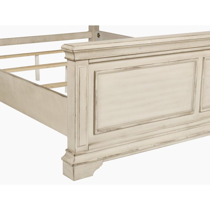 New Classic Furniture Furniture Anastasia Traditional Wood King Bed in Ant White