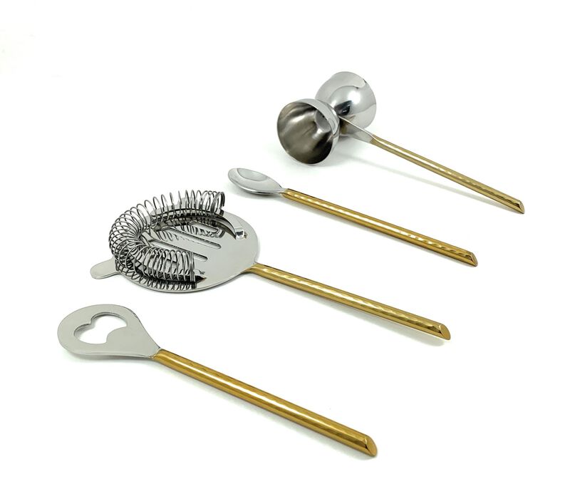 Golden Bar Tools Accessories set of 4 Hammered