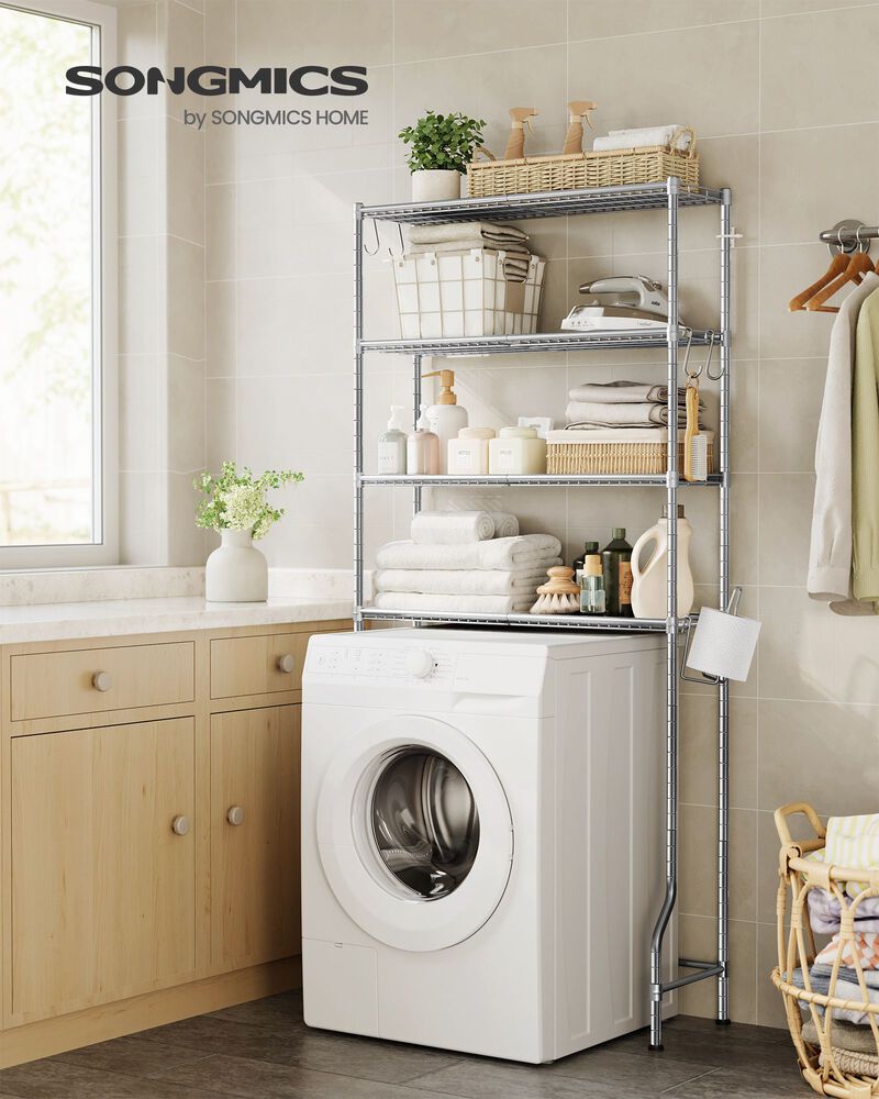 4-Tier Metal Over-the-Toilet Storage Shelf