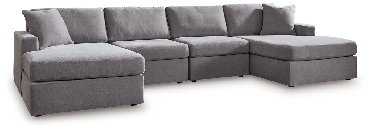 Modmax Granite 4-Piece Double Chaise Sectional