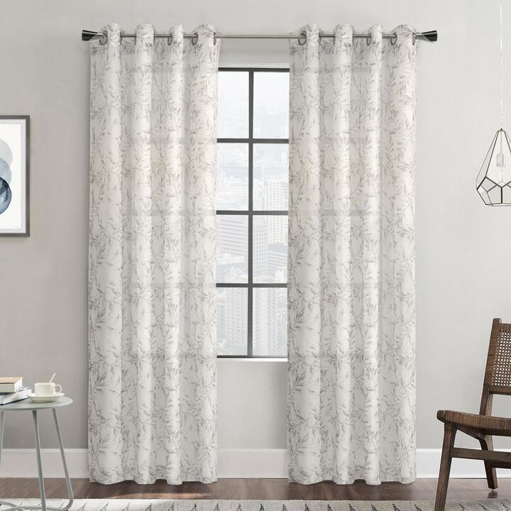 Habitat Jenny Light Filtering Grommet Curtain - 52x95", Grey