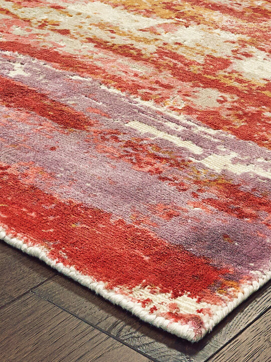 Formations 2'6" x 10' Pink Rug
