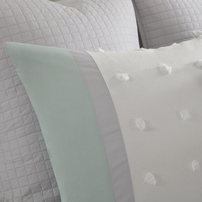 Gracie Mills Olga 7-Piece Cotton Jacquard Comforter Set