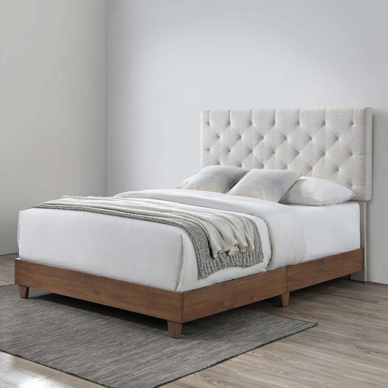 Modway - Rhiannon Diamond Tufted Upholstered Fabric Queen Bed