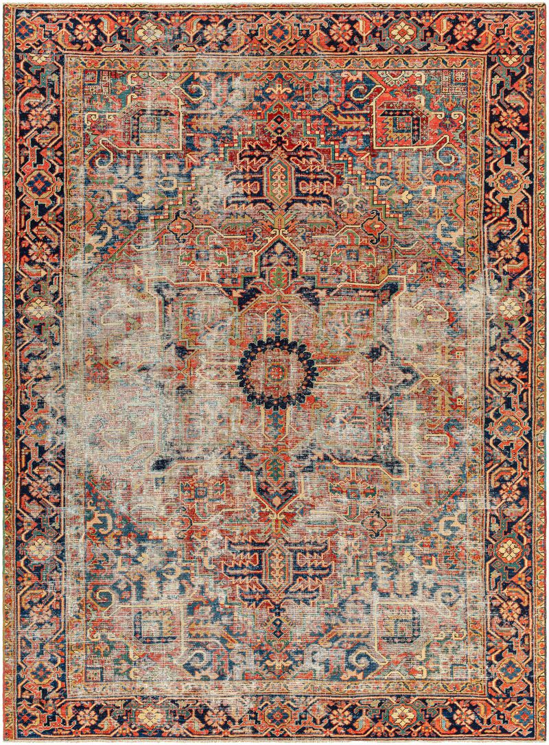 District Loom Antique Persian Heriz area rug-Selina