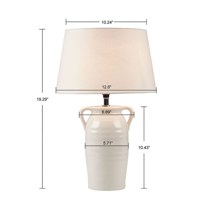 Everly Ceramic Table Lamp with Handles