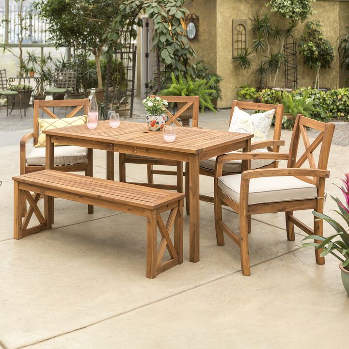 Belen Kox Acacia Wood Outdoor Dining Set, Belen Kox