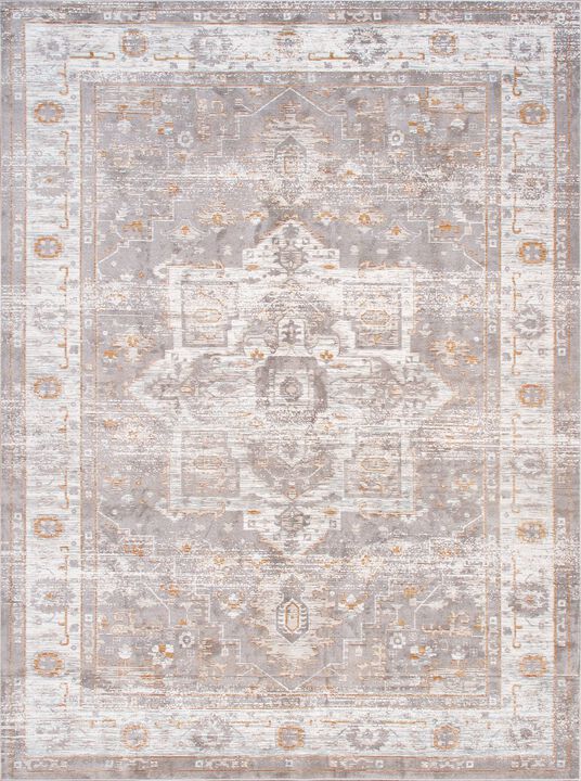 Pasargad Home Turkish Heritage Design Grey Area Rug-10' 0'' X 14' 0''