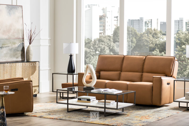 Miles Zero Gravity Power Sofa in Brown