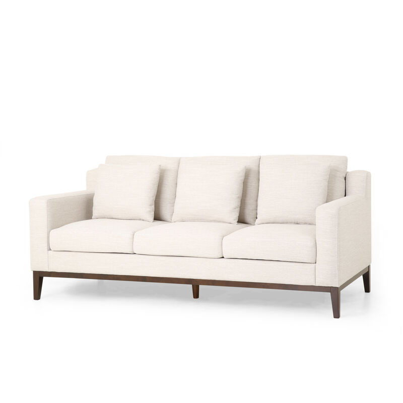 Merax Standard 3-seat Sofa with Wooden Legs