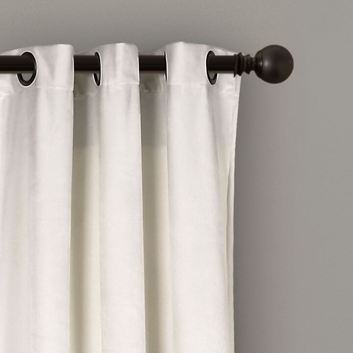 Prima Velvet Color Block Light Filtering Window Curtain