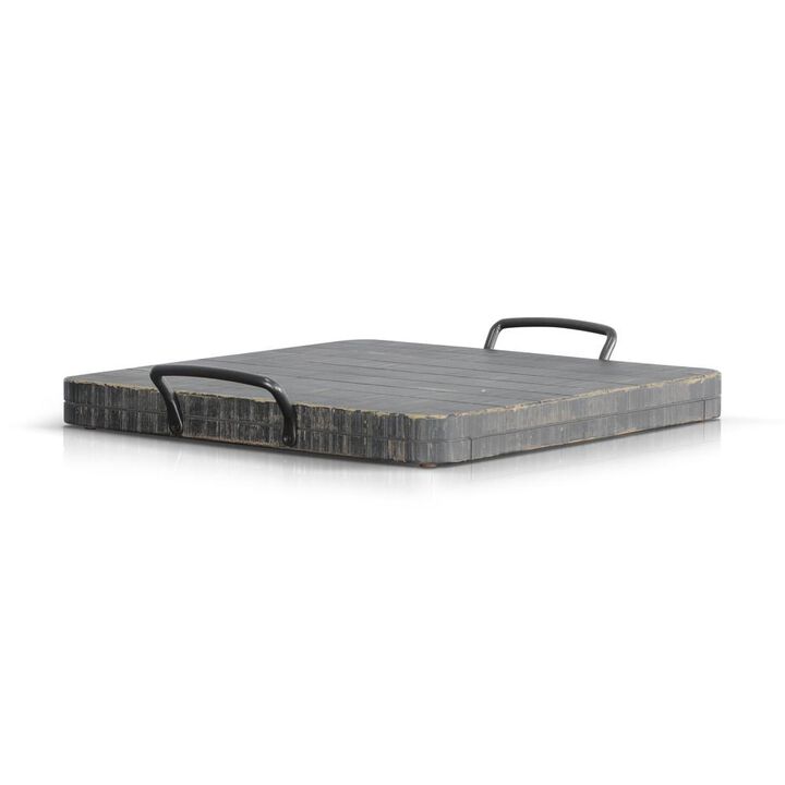 Sunny Designs Black Sand Ottoman Tray