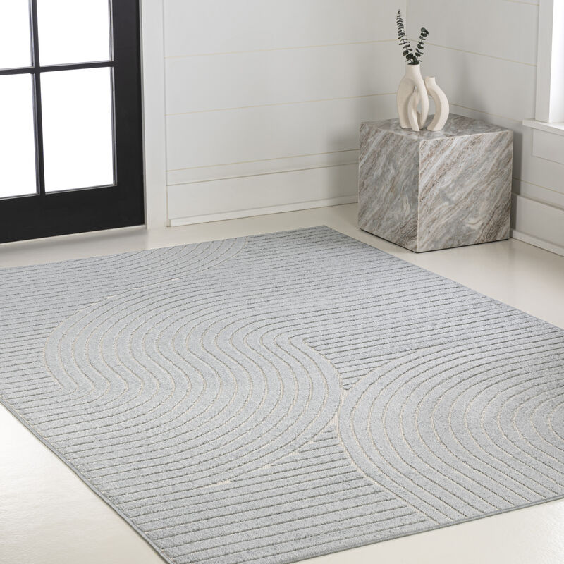 Skagen Minimalist Curve Geometric Area Rug