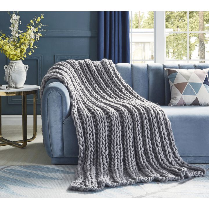 Cozy Tyme Joubert Channel Knit Throw 40"x60".