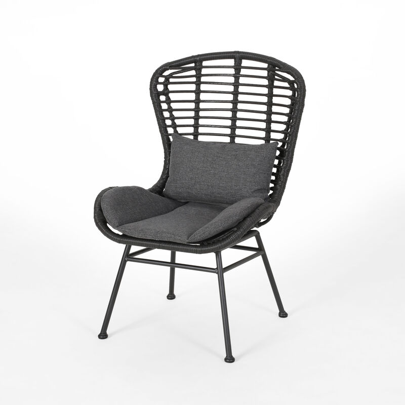 Merax 2 Pieces Outdoor Rattan Patio Chairs Set