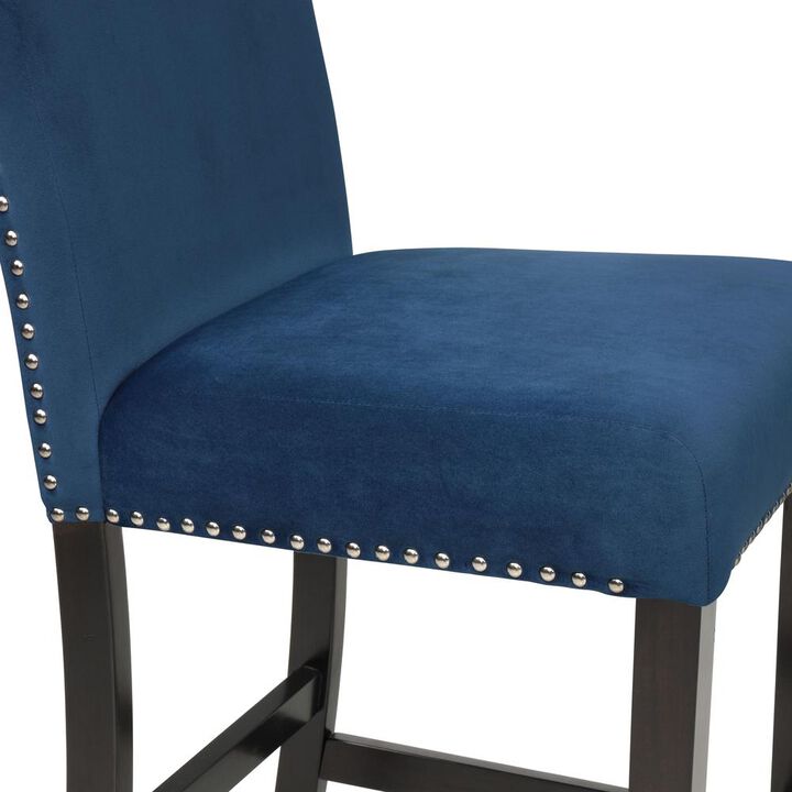 New Classic Furniture Furniture Celeste 39.5 Wood Counter Chair in Blue (Set of 2)