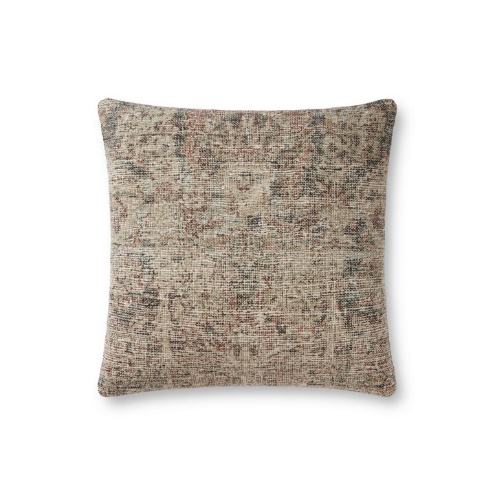 Beige/Multi 18''x18'' Down Pillow