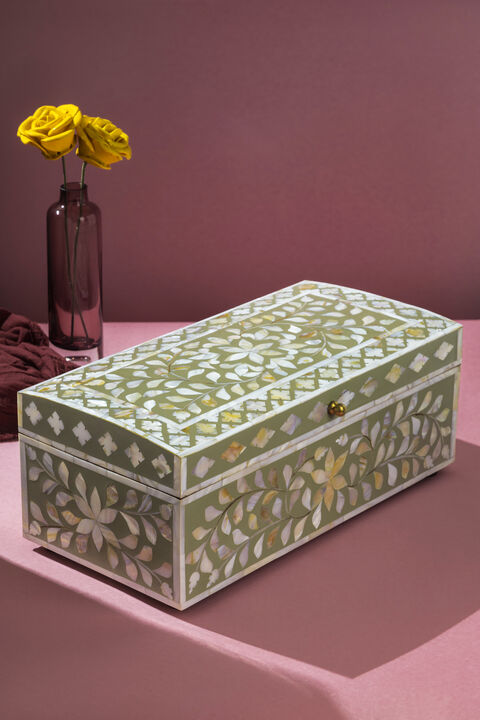 Jodhpur Mother of Pearl Decorative Box - 16"