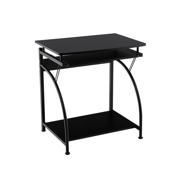 27.5 Inch Laptop Table Computer Desk for Small Spaces with Pull-out Keyboard Tray